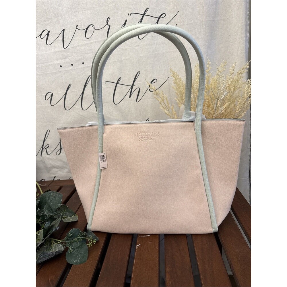 Victorias Secret Large Pink Faux Leather Tote Bag  Limited Edition VS Bag New